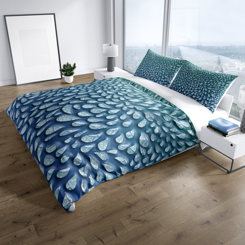 Polyester Paisley Duvet Cover, Queen Duvet Cover + 2 Shams