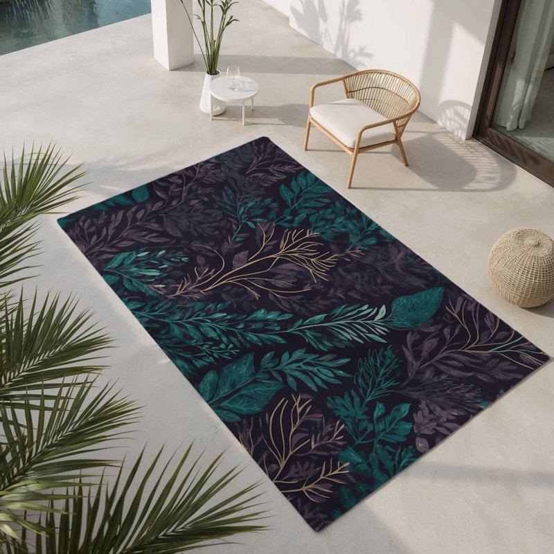 Tapis intérieur et extérieur Celestial Forest, Rectangle 1 pi 6 po x 2 pi 6 po