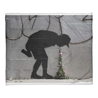 Banksy Sewn Throw Blanket