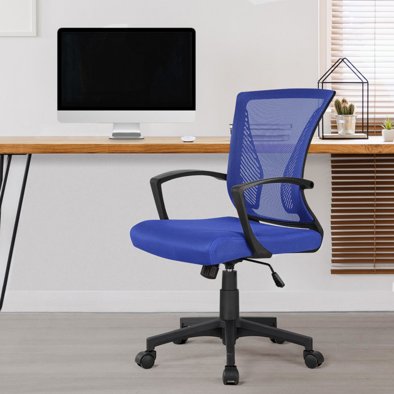 Mid-back Mesh Office Chair, Blue/Black