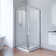 Flex 36" W x 36" D x 78" H Semi-Frameless Square Shower Enclosure with Fixed Panel and Base Included