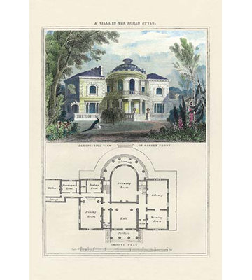 «A Villa in the Roman Style» par Richard Brown, impression