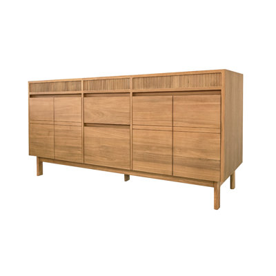 72 po Kayla Meuble-lavabo double en teck naturel