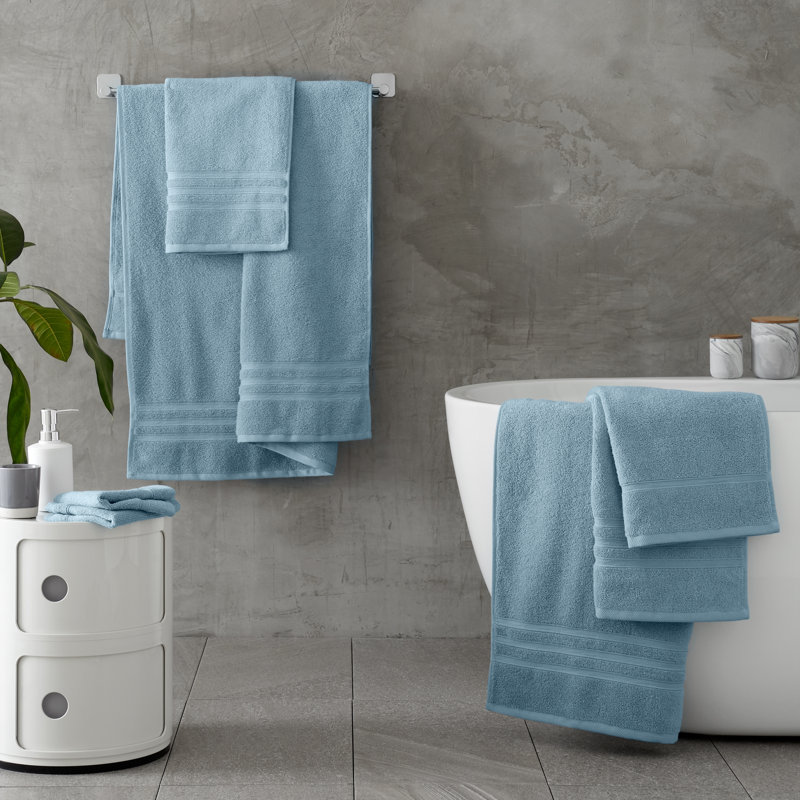 Zero Twist Face Cloth Pair, Blue