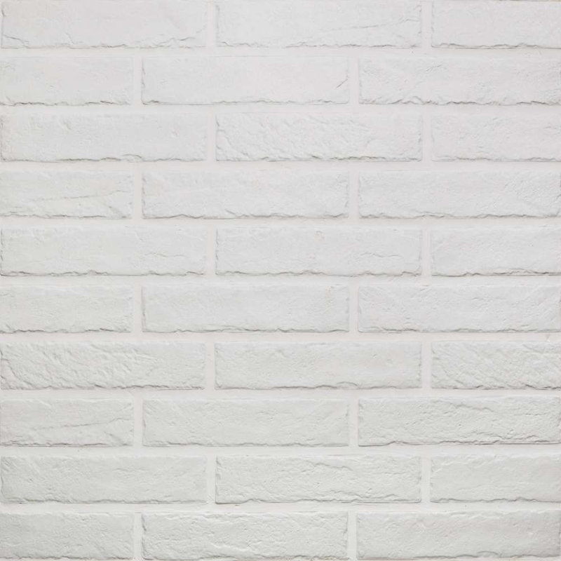 Brick City 2" x 10" White Porcelain Subway Floor and Wall Tile, White