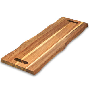 Howard Extra Large Cutting Board for Kitchen - Acacia Solid Wood Cutting Board, Serving Board, Chopping Board with Juice Groove - Charcuterie Board with Easy Grip Handles 36" x 12" x 1"