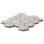 Carreau de mosaïque en porcelaine 11 po x 14 po Stately Hex-72531467