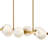 Fredrick Ramond Selene Ten-Light Linear Chandelier w/ Swirled Glass Globes