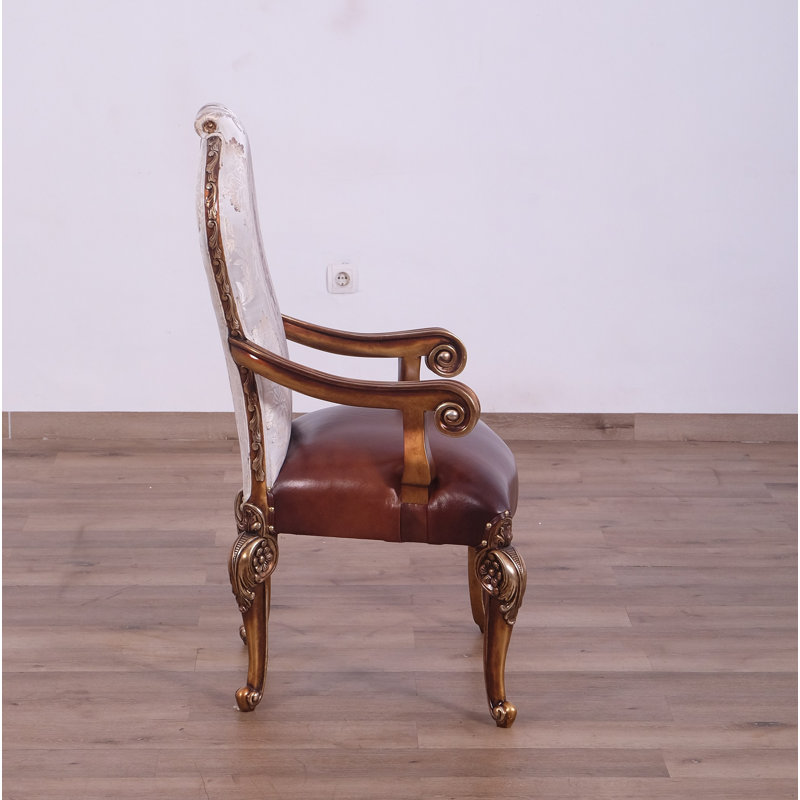 Leather Arm Chair, Parisian Bronze