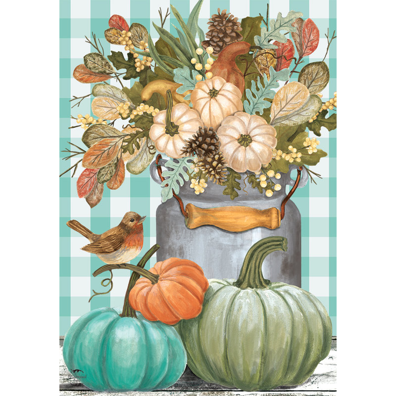 Pastel Pumpkins Garden Flag