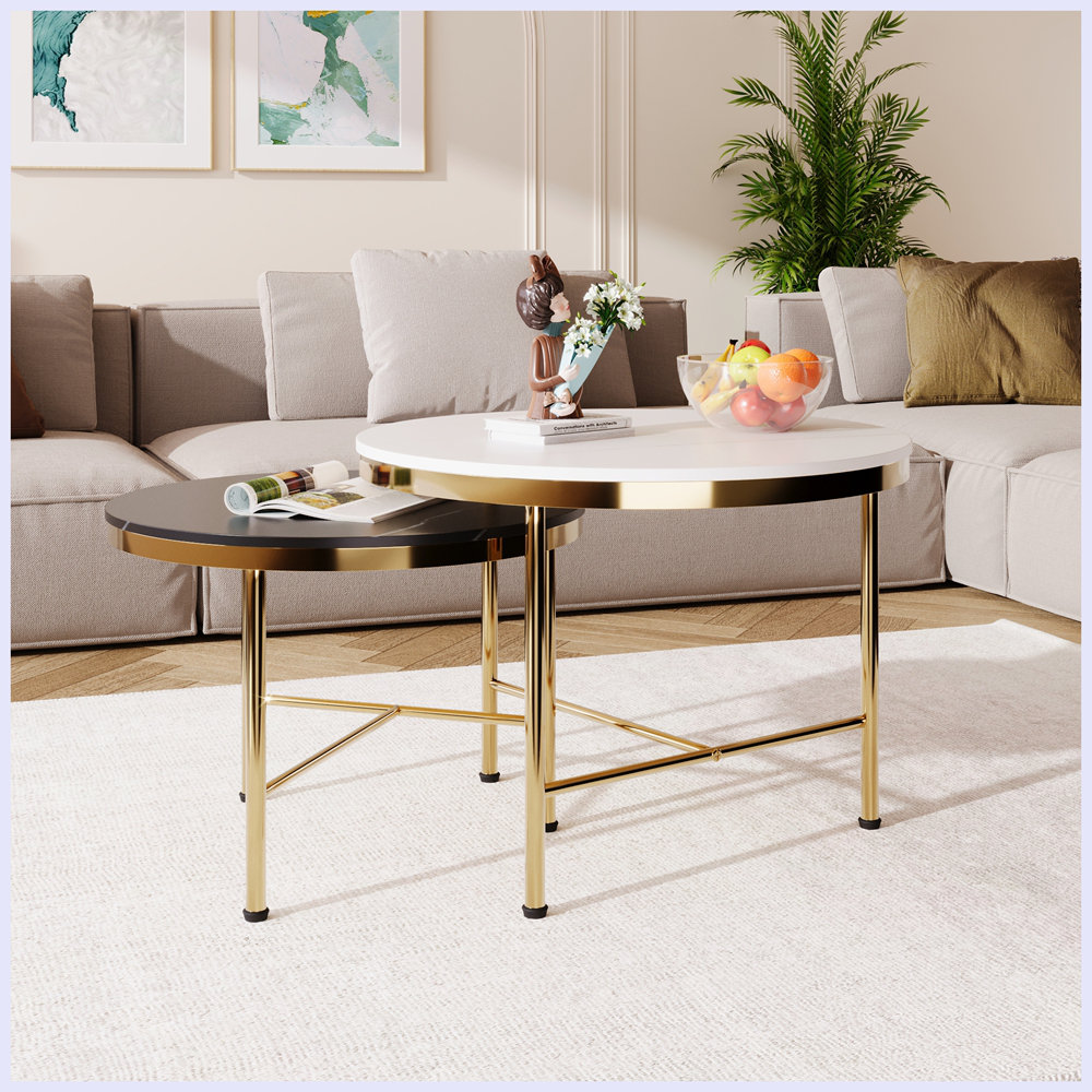 Mercer41 Modern Round Nesting Coffee Table Set - Wayfair Canada