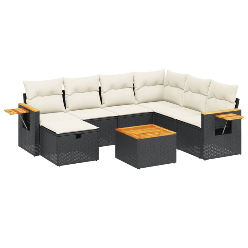 Vidaxl Garden Sofa Set Black