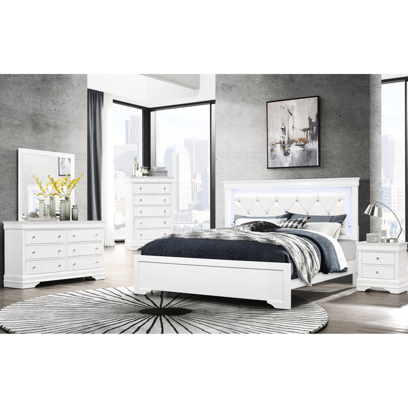 Table de chevet en métal Shaker, Blanc
