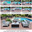 Patioflare Leaf Modular Armless Patio Chair, Grey
