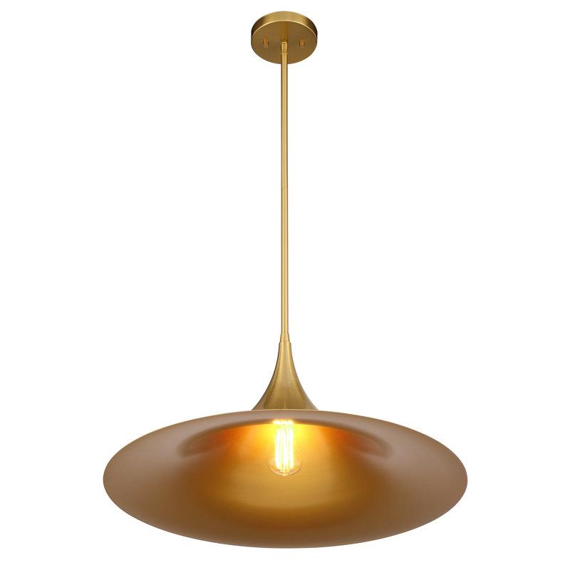 Luminaire suspendu 1 lumière Savdin House, Laiton chaleureux