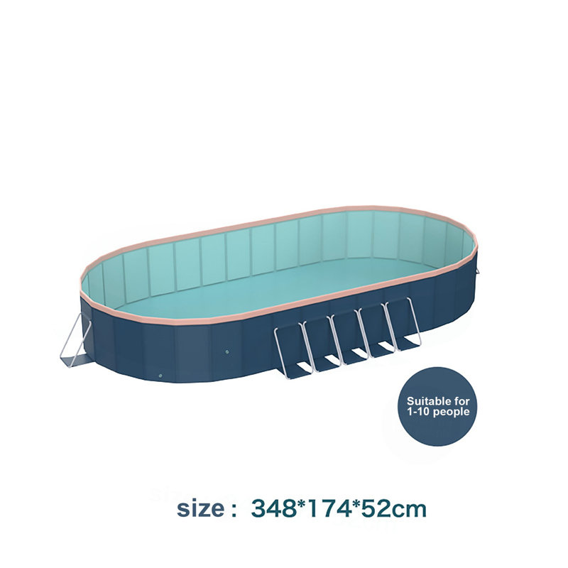 La piscine pliante en PVC de 3,65 m (non gonflable) se baigne et se refroidit en été, convient au patio extérieur