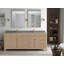 Teck Sonoma X P 22 po D Meuble-lavabo double en gris clair délavé avec 2 po Quartz gris Piatra