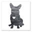 « ink silhouette corgi », reproduction d’impression sur toile tendue en gris-24440091