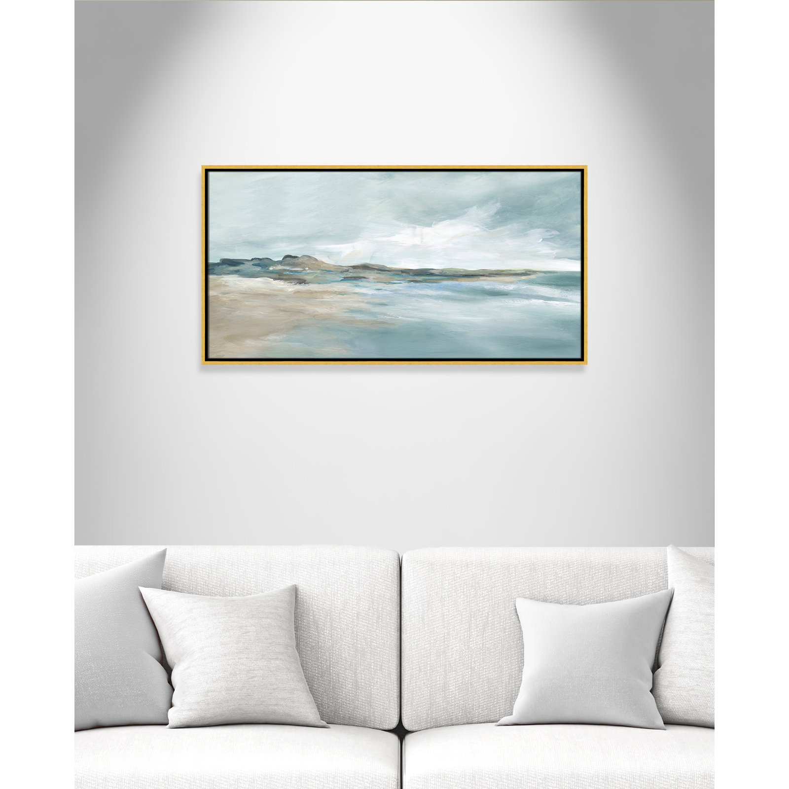 Sandpoint Print by Carol Robinson, 19.5" H x 37.5" W, Gold