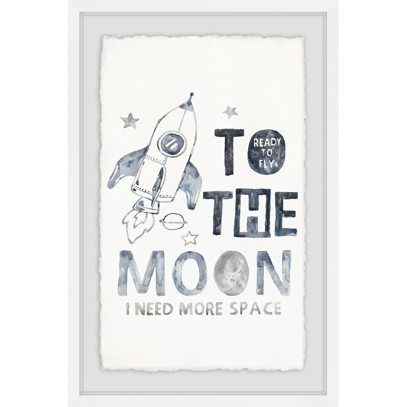 Ready To Fly To The Moon And Space II - Single Picture Frame Print, 91cm H x 61cm W