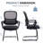 Home Office Desk Chair No Wheels Set Of 4, Ergonomic Executive Sled Base Mesh Computer Chairs With Comfy Arms And Lumbar Support For Home Bedroom Waiting Reception Guest