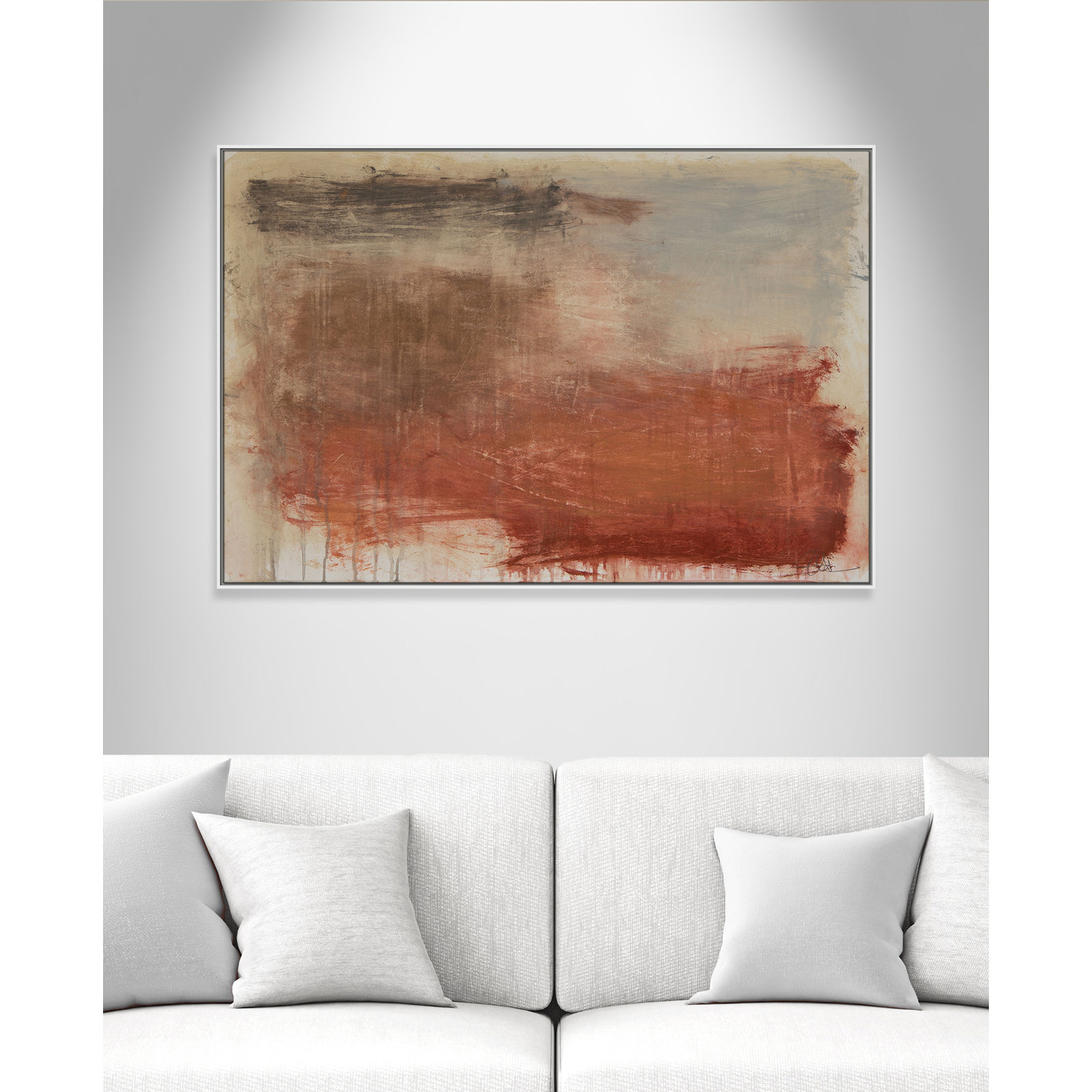 Colin "Autumn Over The Riviera" Print, 41.5" H x 61.5" W, White