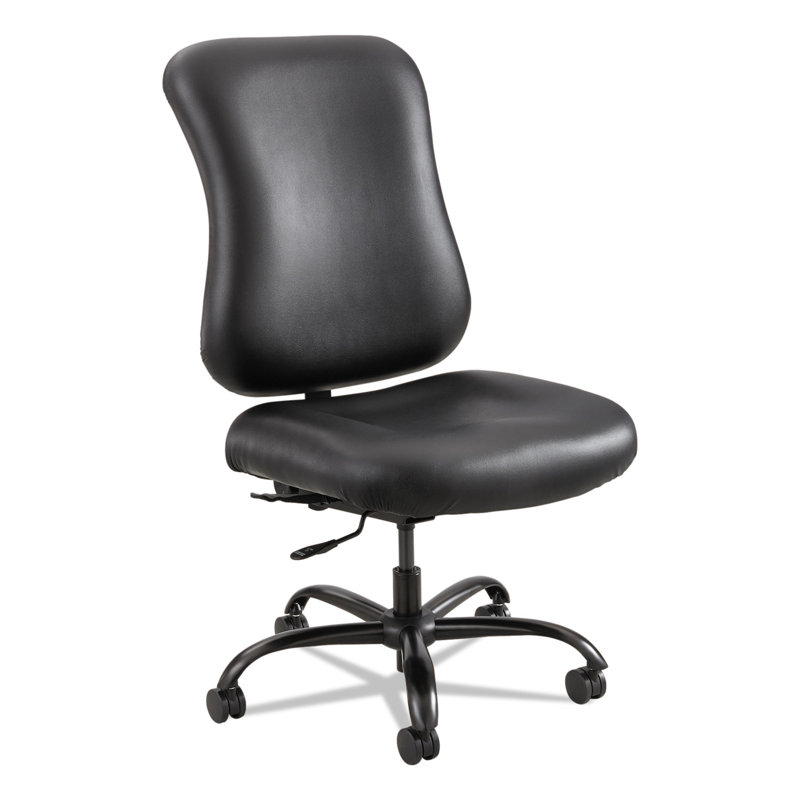 High Back Black Vinyl Task Chair with Adjustable Features