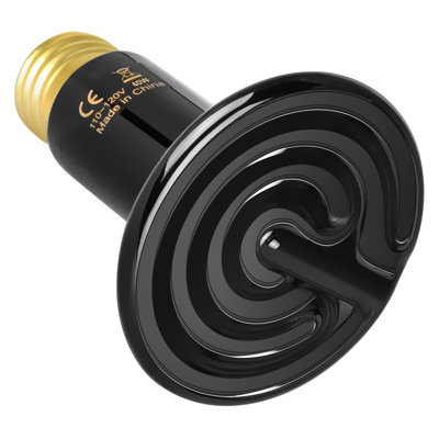 Chaufferette de luxe simple en céramique 40W pour animaux de compagnie et poulets à incubation avec ampoule à reptile 40W