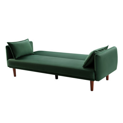 Deidri 76.18'' Velvet Convertible Sofa