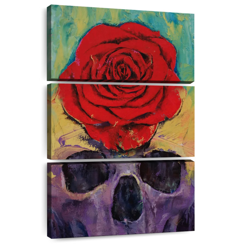 Hitzel Skull Rose, 57" H x 36" W