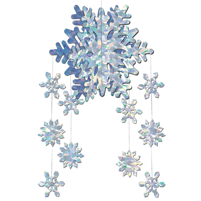 Mobile de Noël flocon de neige 3D