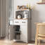 Armoire de cuisine en bois avec garde-manger et micro-ondes avec tiroir de rangement