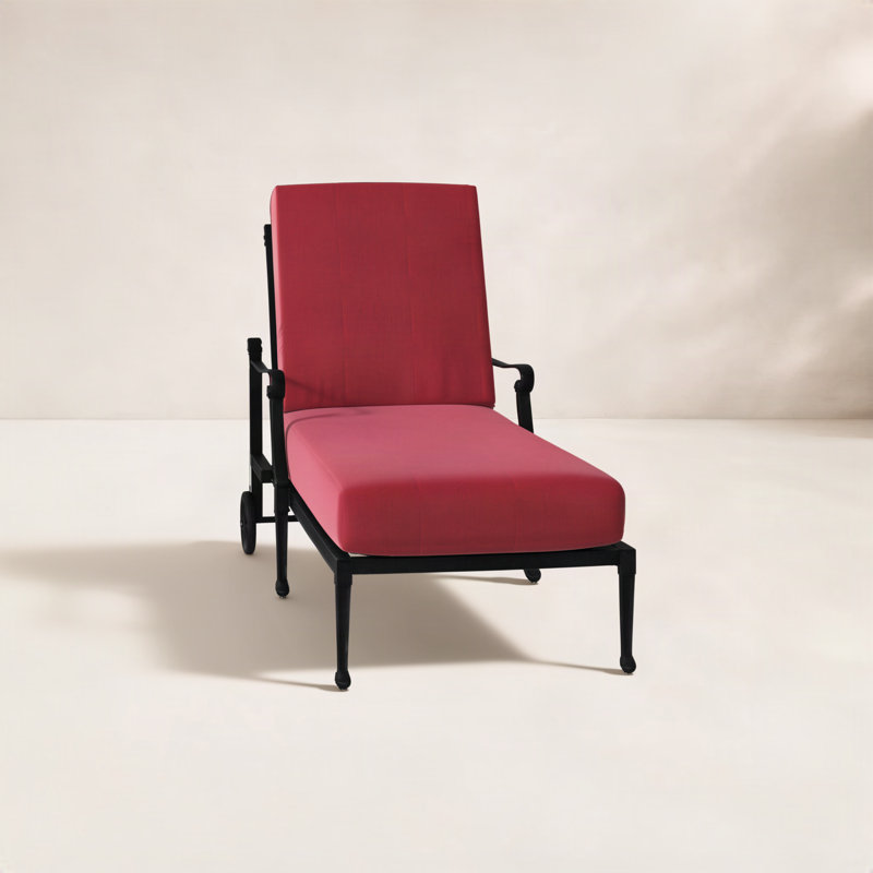 Chaise longue inclinable Wiltshire, Noir texturé, Denver Scarlett Sunbrella®