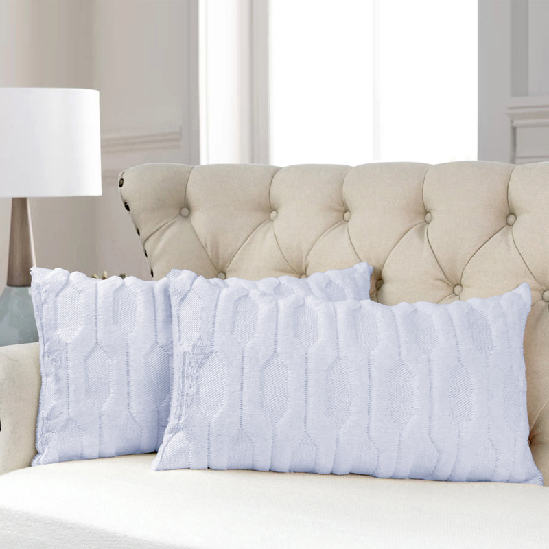 Housses de coussin en fausse fourrure Tatami, Brume de lavande
