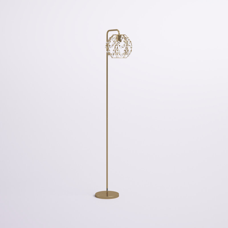 Lampe sur pied arquée 62 po Edita, Or mat