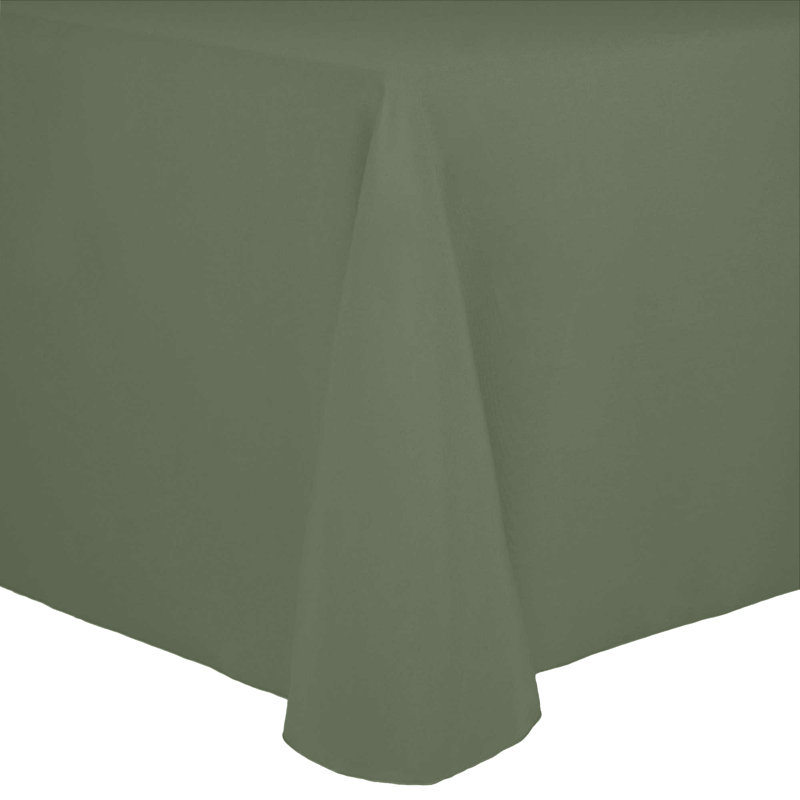 Solid Color Round Tablecloth, 108" x 156", Sage, 3