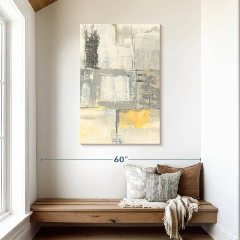 Avery Gray And Yellow Blocks, 45" H x 30" W