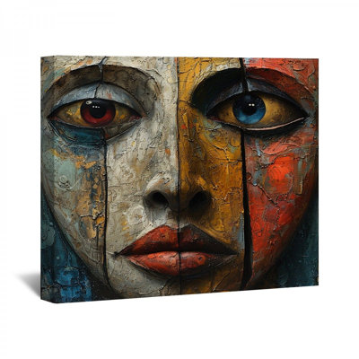 Visage sur toile