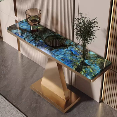 Light luxury style sintered stone console table