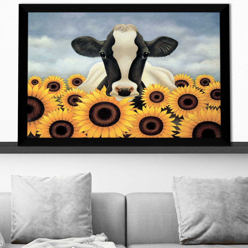 Entouré de - Peinture, H 21,5 po x l 27,5 po x P 0,75 po, Cadre noir