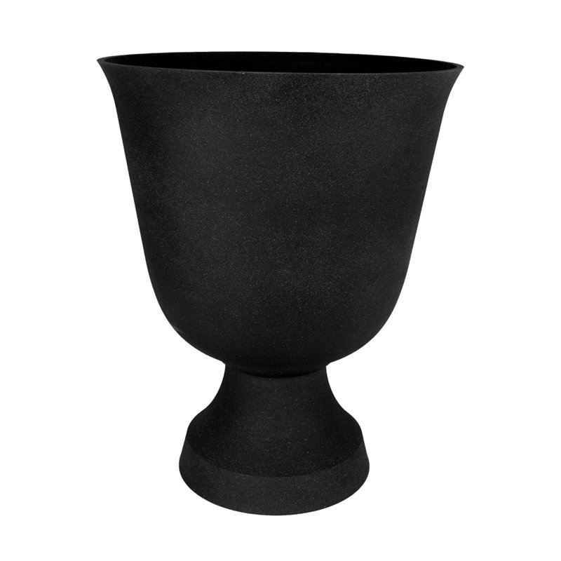 Taniyla Urn Planter, Black Lava Stone, 22" H x 19" W x 19" D