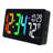 Color Changing LED Clock with Indoor Temperature