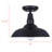 Valec Matte Black 14'' W 1 - Bulb Outdoor Semi Flush Mount