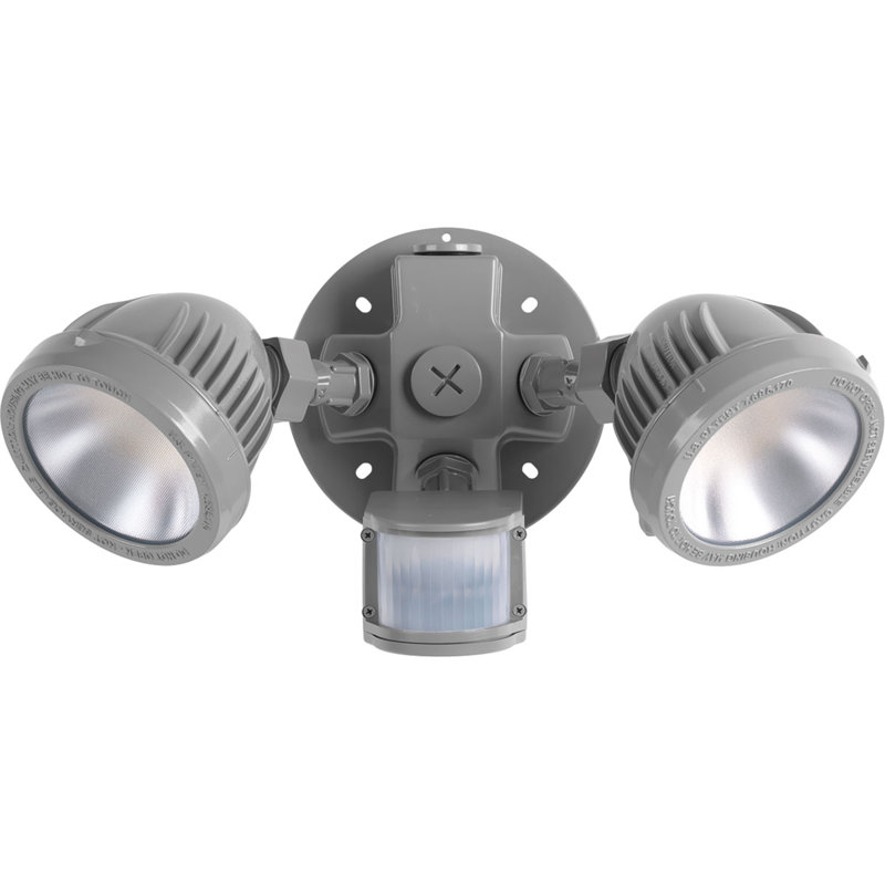 Kiersten LED Outdoor Security Flood Light, Metallic Grey