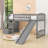 Twin Size Loft Bed With Staircase And Convertible Slide-1499454297