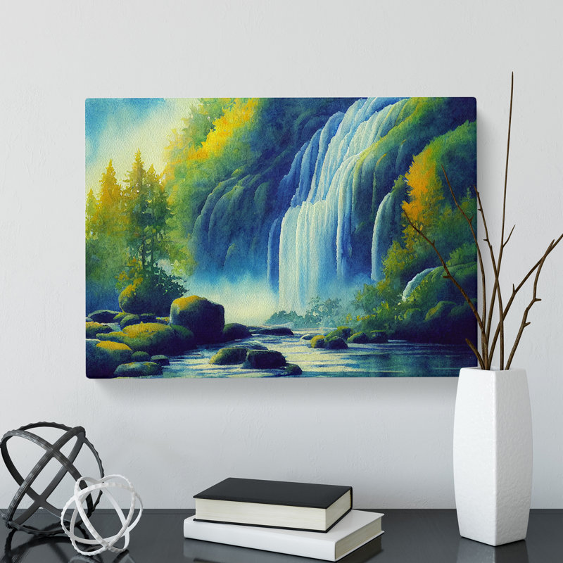 Lush Waterfall Vol.4 - Wrapped Canvas, 50cm H x 76cm W x 3cm D