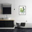 «Mixed Plant Leaves Antique Bath Tubing Black», impression numérique sur toile encadrée par Grace Popp-1973435245-1973435235