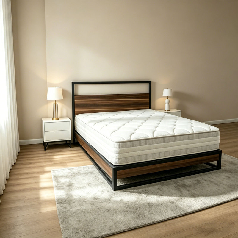 EloraHome Spring Mattress &Memory Foam With 7 Zone Orthopaedic & Pressure Relief | Pocket Spring, KING