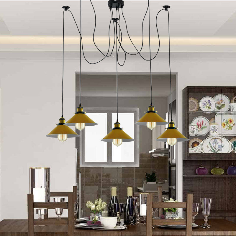 Rowell 5 - Light Pendant, Yellow