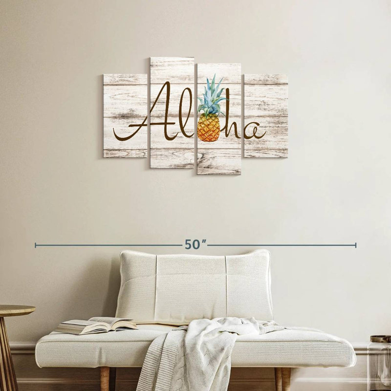 Ensemble de 4 pièces Aloha, H 36 po x l 22 po x P 1 po